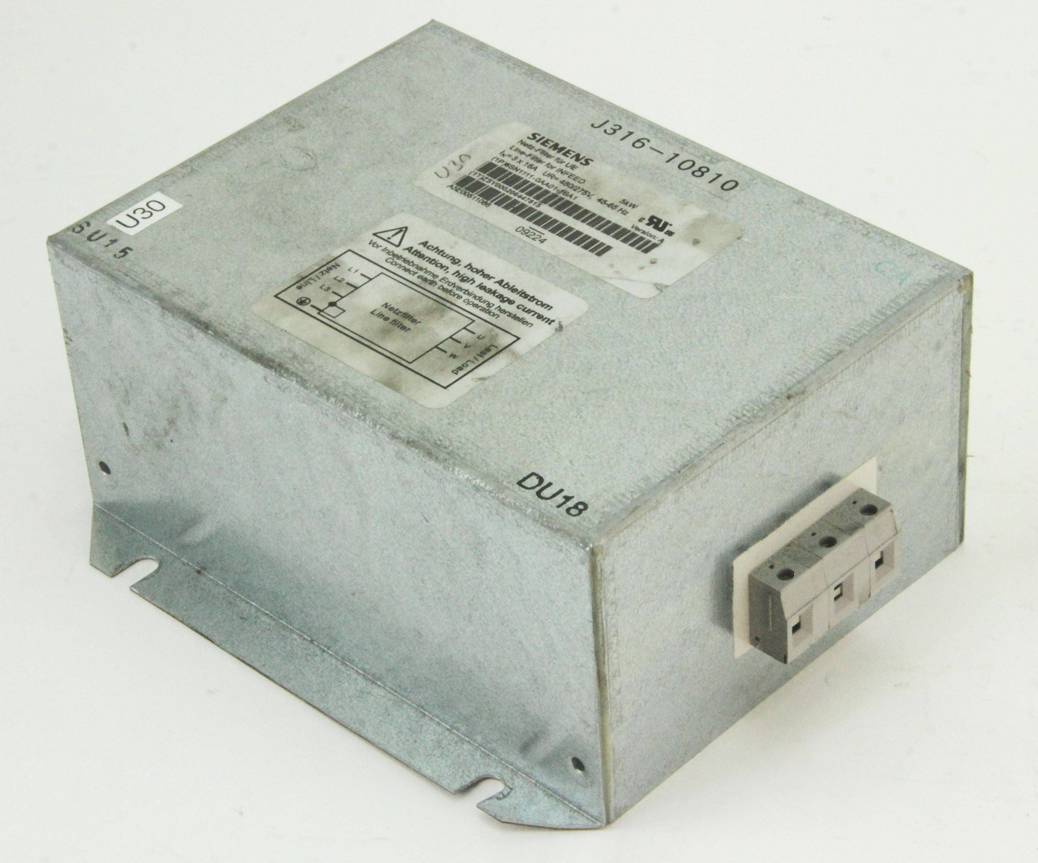 ＴＯ ＫＯ 10810 SIEMENS LINE FLITER, 5KW, 3 X 16A, 480/275V, 45-65 HZ